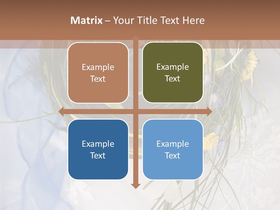 Orchid Yellow Closeup PowerPoint Template