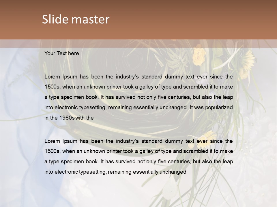 Orchid Yellow Closeup PowerPoint Template