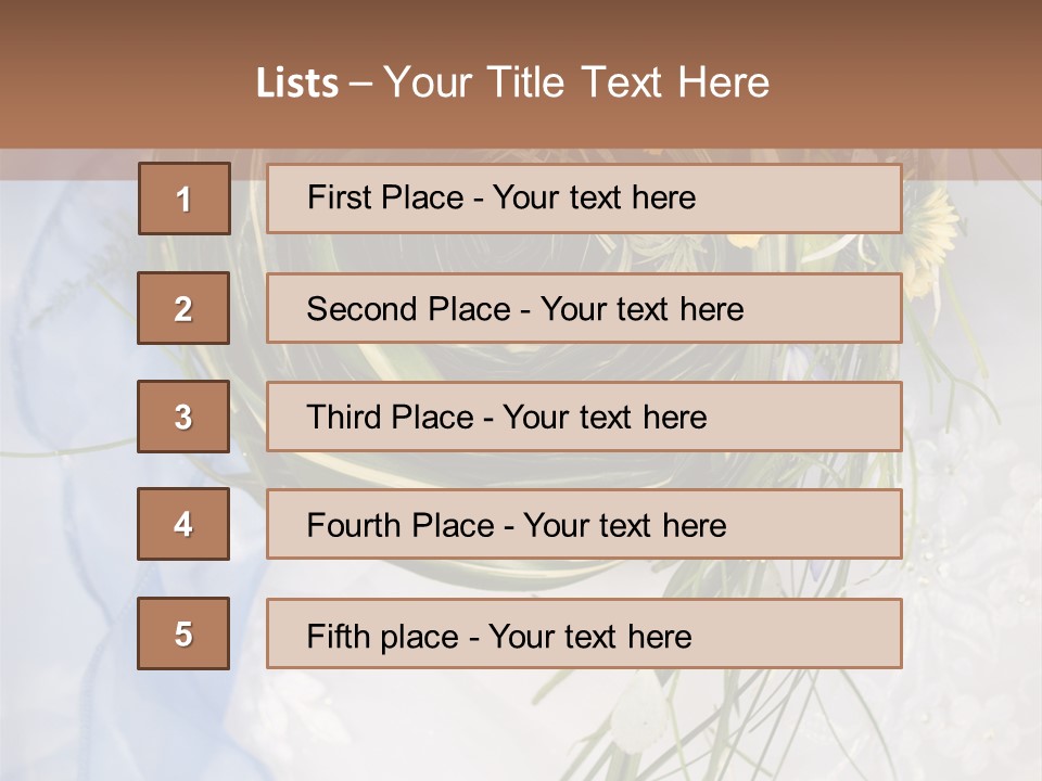 Orchid Yellow Closeup PowerPoint Template