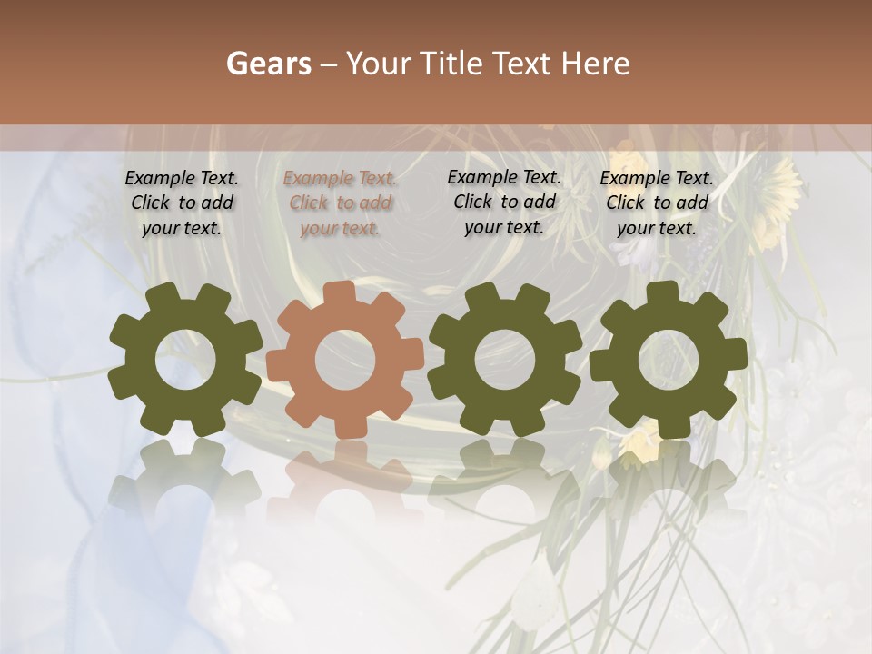 Orchid Yellow Closeup PowerPoint Template