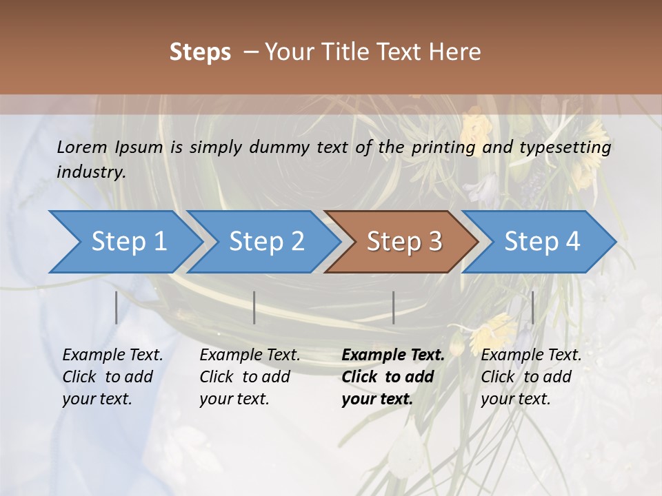 Orchid Yellow Closeup PowerPoint Template
