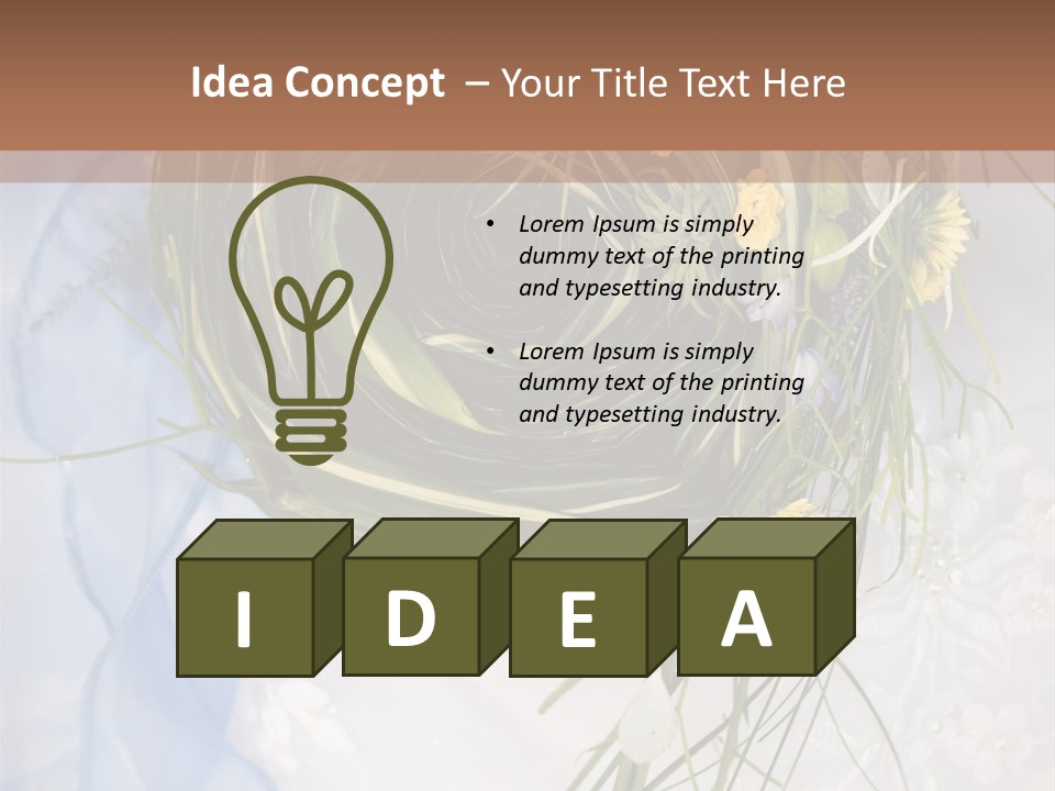 Orchid Yellow Closeup PowerPoint Template