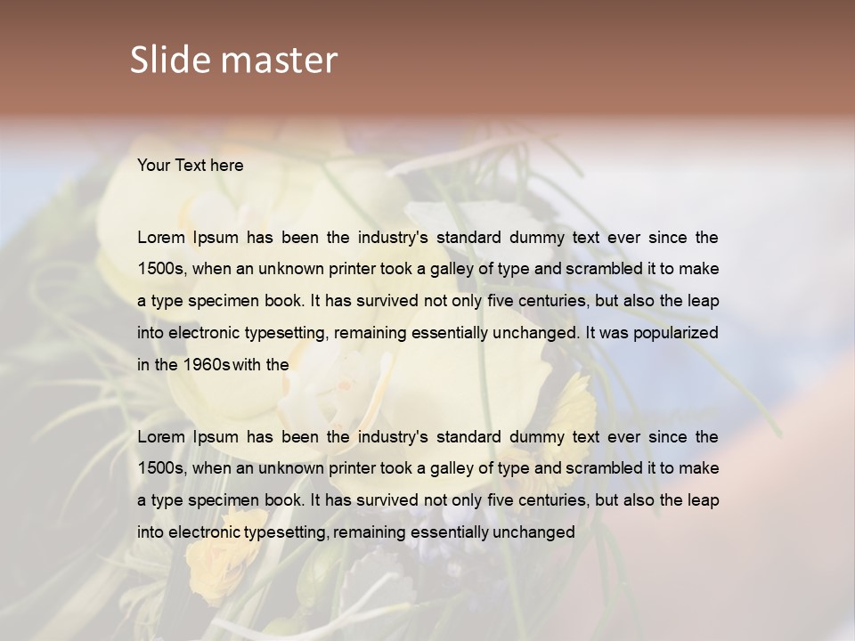 Closeup Decoration Bunch PowerPoint Template