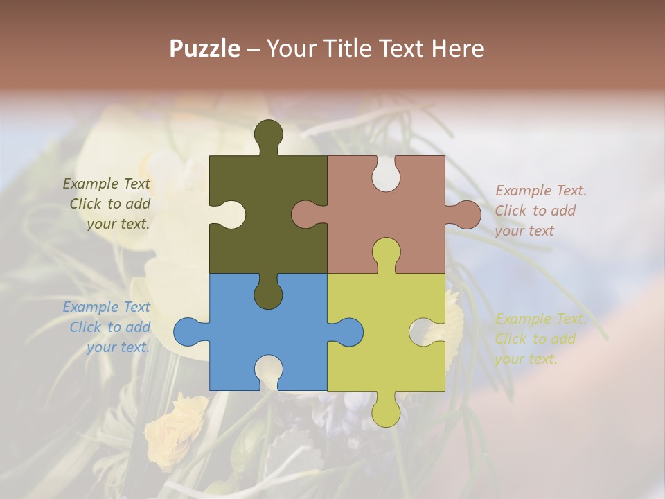 Closeup Decoration Bunch PowerPoint Template