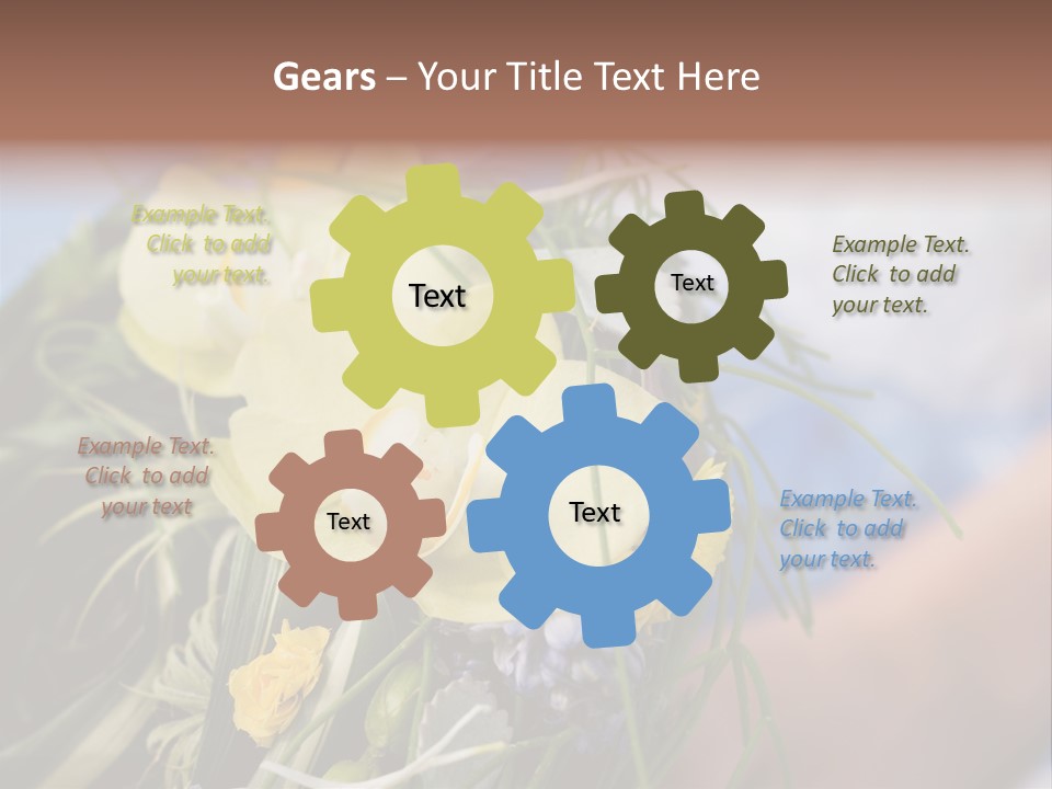 Closeup Decoration Bunch PowerPoint Template