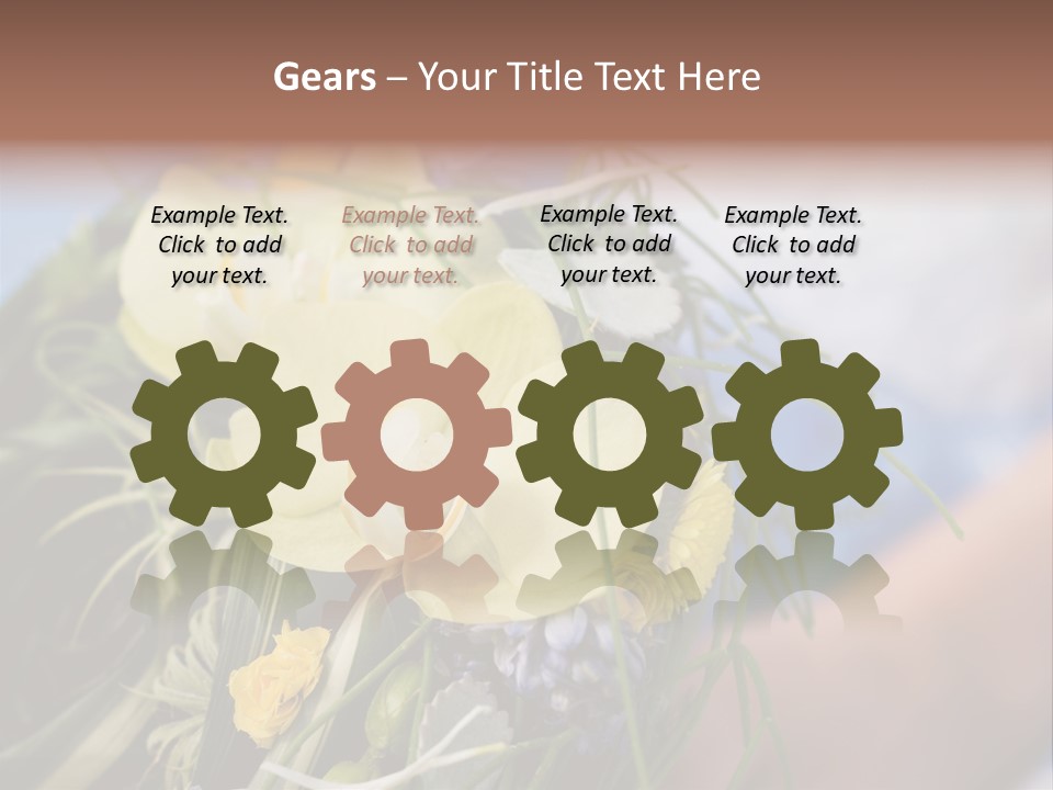 Closeup Decoration Bunch PowerPoint Template