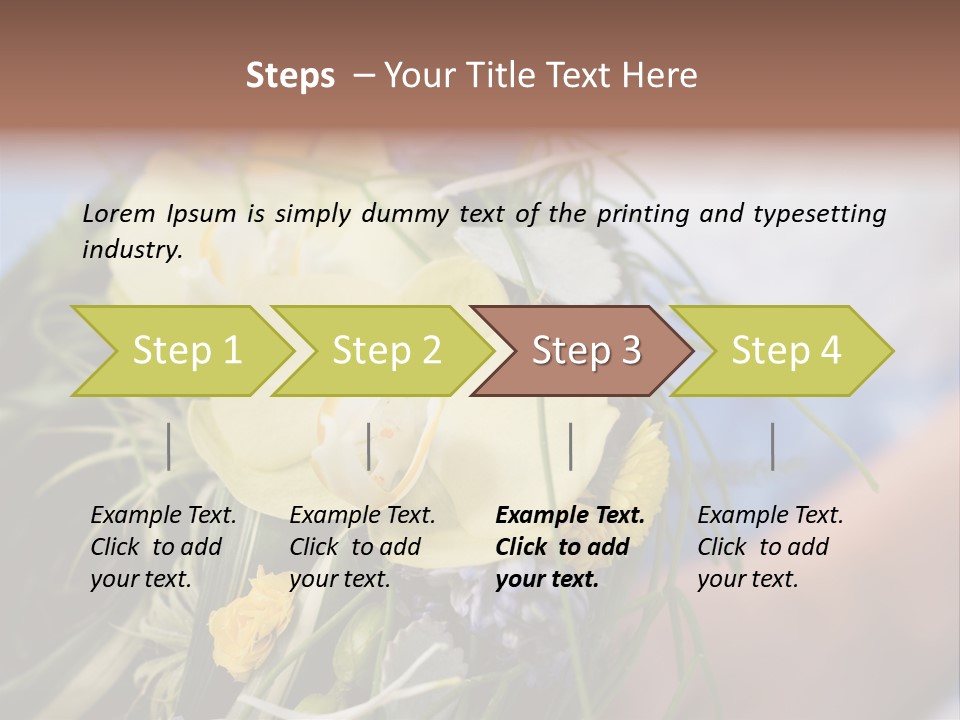 Closeup Decoration Bunch PowerPoint Template
