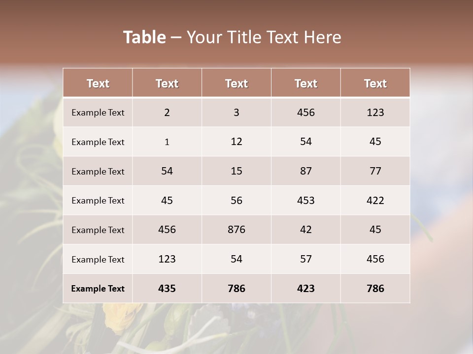 Closeup Decoration Bunch PowerPoint Template