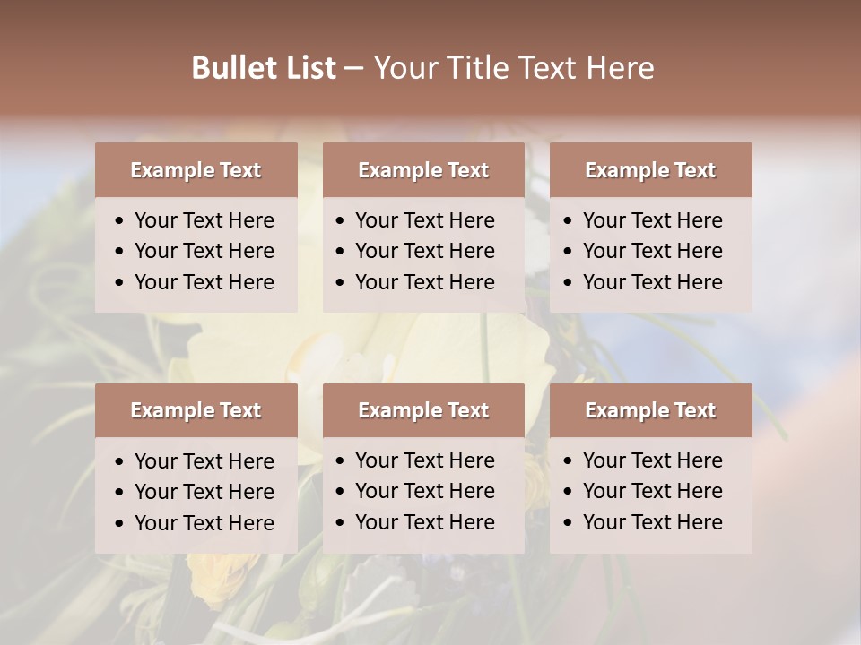 Closeup Decoration Bunch PowerPoint Template