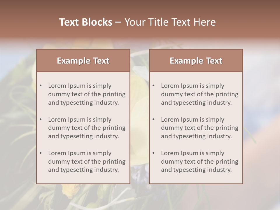 Closeup Decoration Bunch PowerPoint Template