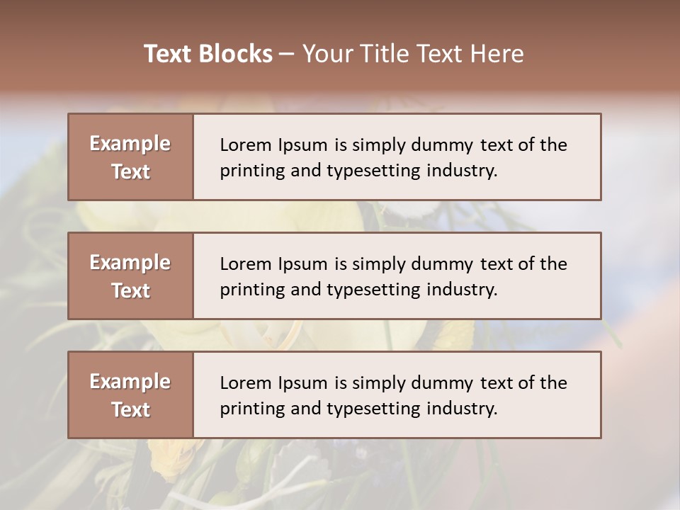 Closeup Decoration Bunch PowerPoint Template