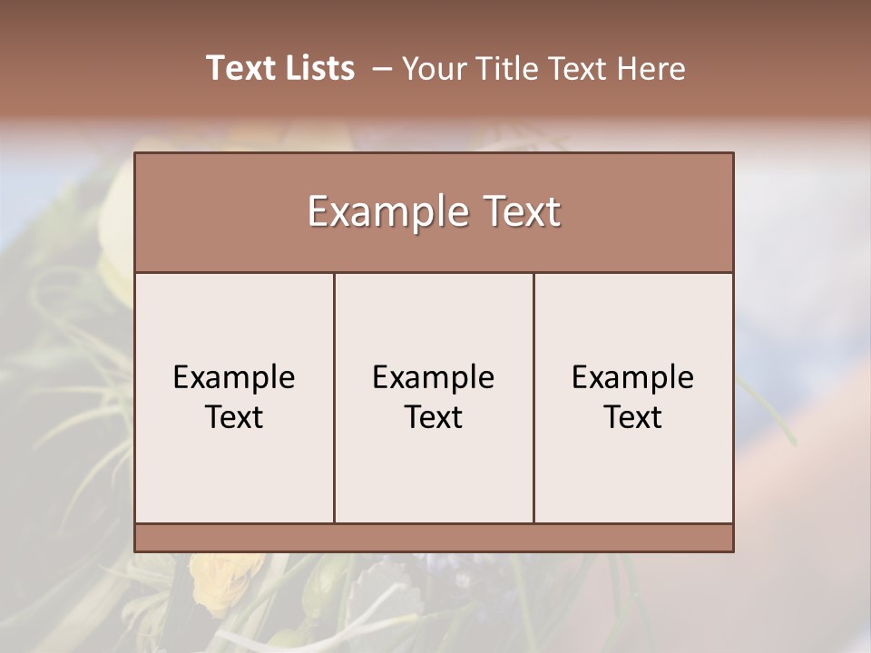 Closeup Decoration Bunch PowerPoint Template