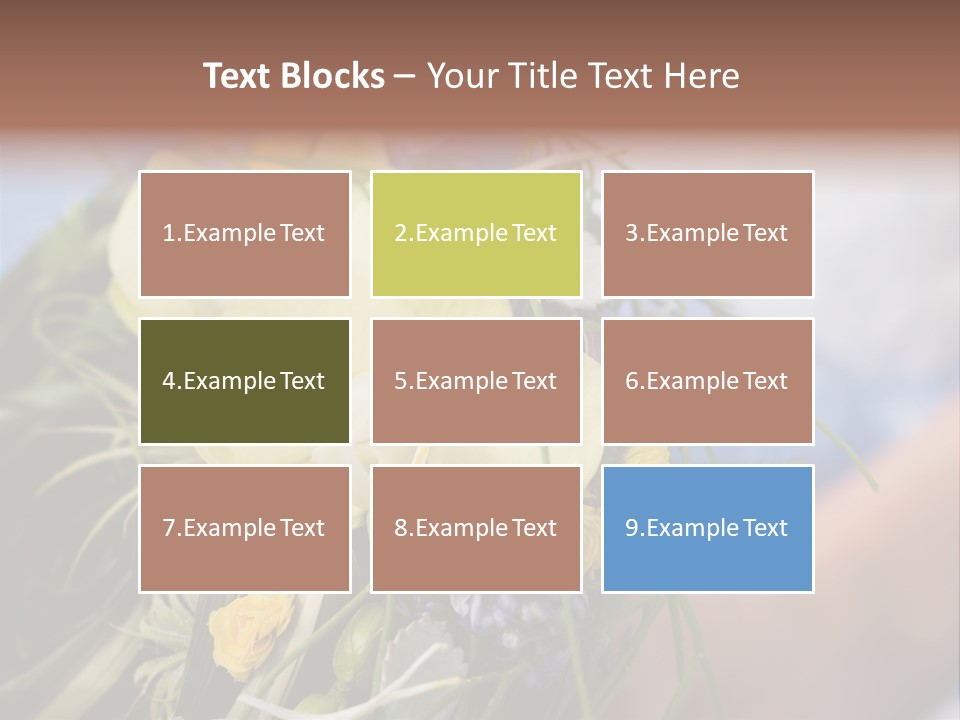 Closeup Decoration Bunch PowerPoint Template