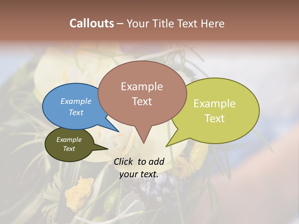 Closeup Decoration Bunch PowerPoint Template