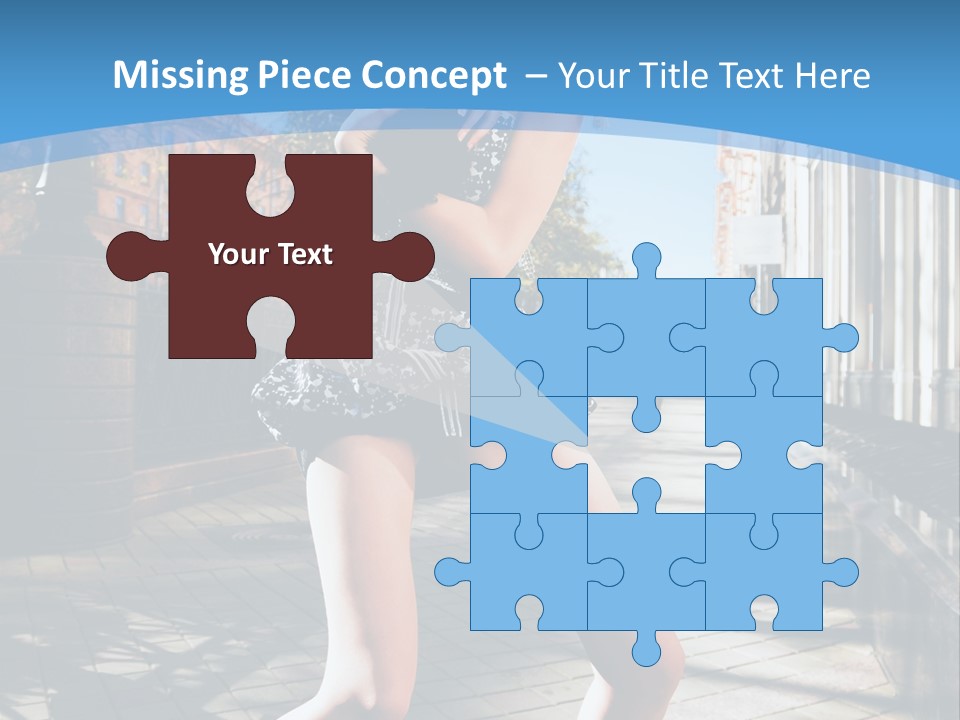 Human Posing Black PowerPoint Template