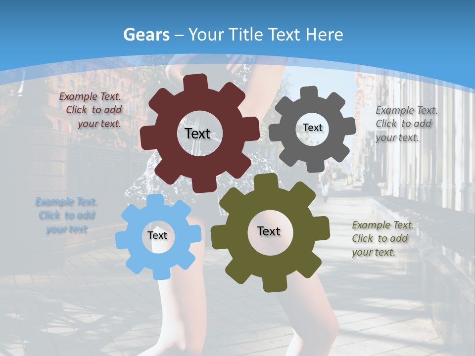 Human Posing Black PowerPoint Template