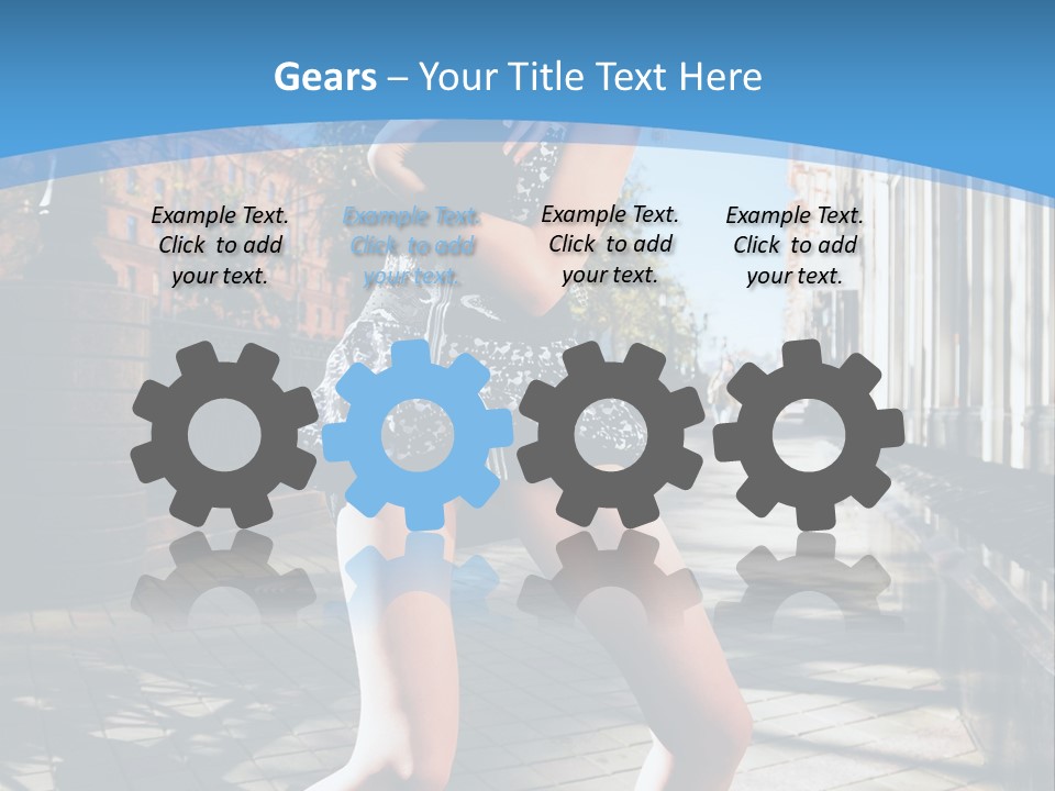 Human Posing Black PowerPoint Template