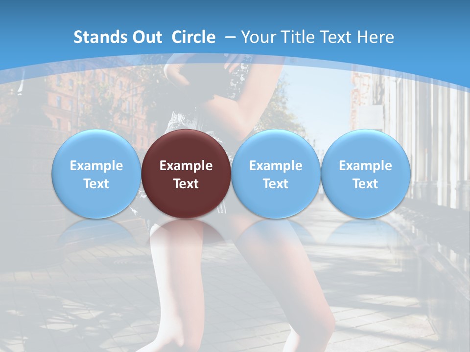 Human Posing Black PowerPoint Template