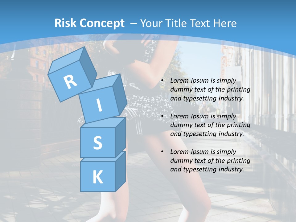 Human Posing Black PowerPoint Template