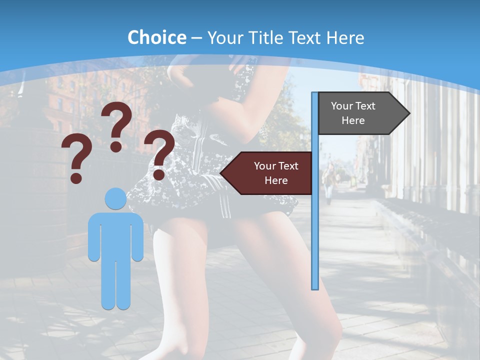 Human Posing Black PowerPoint Template