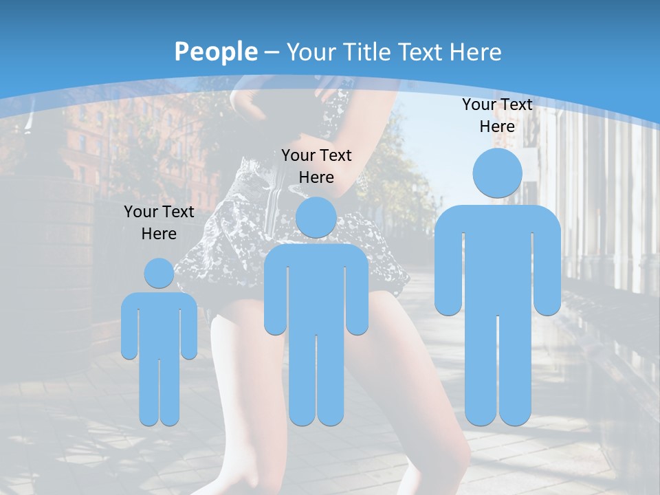 Human Posing Black PowerPoint Template