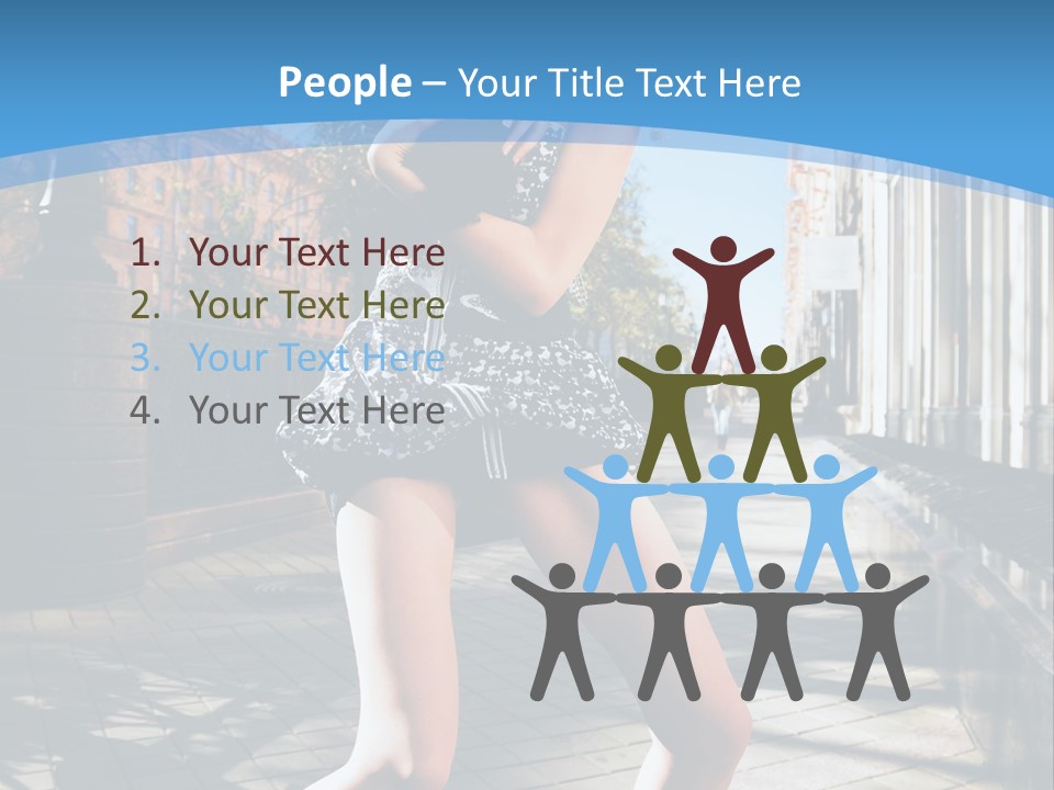 Human Posing Black PowerPoint Template