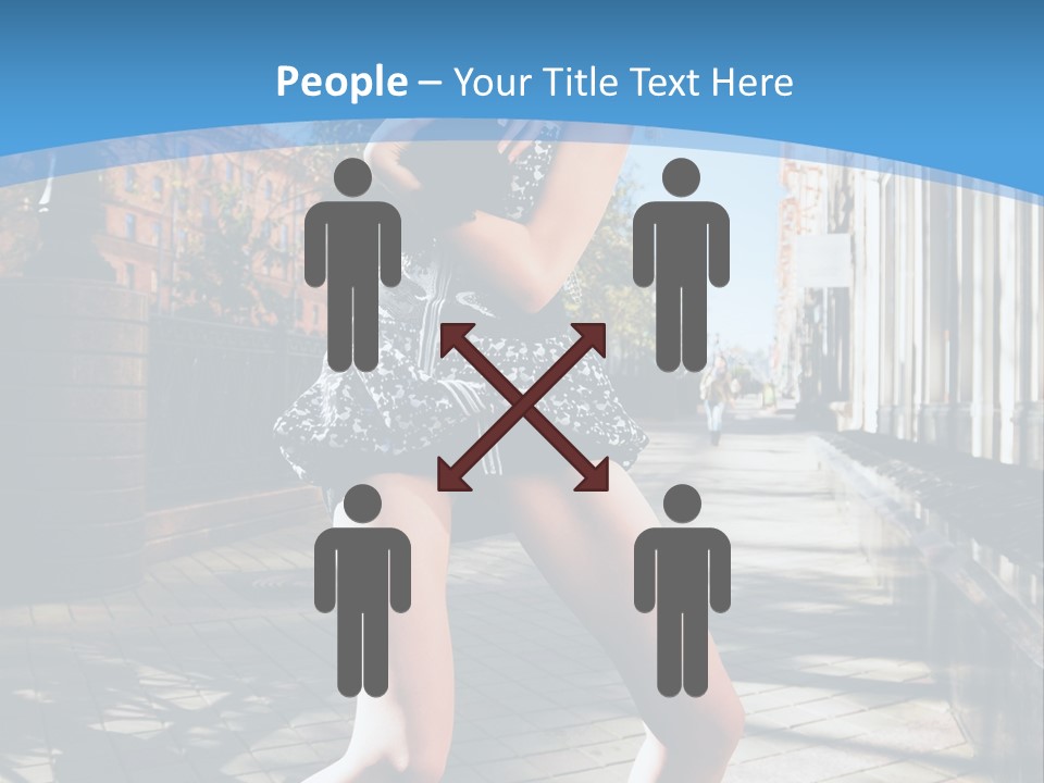 Human Posing Black PowerPoint Template