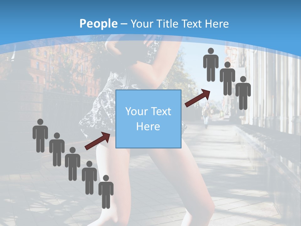 Human Posing Black PowerPoint Template