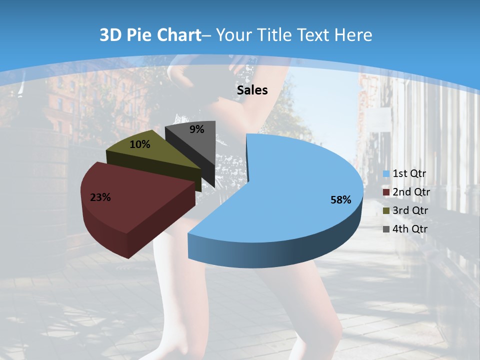 Human Posing Black PowerPoint Template