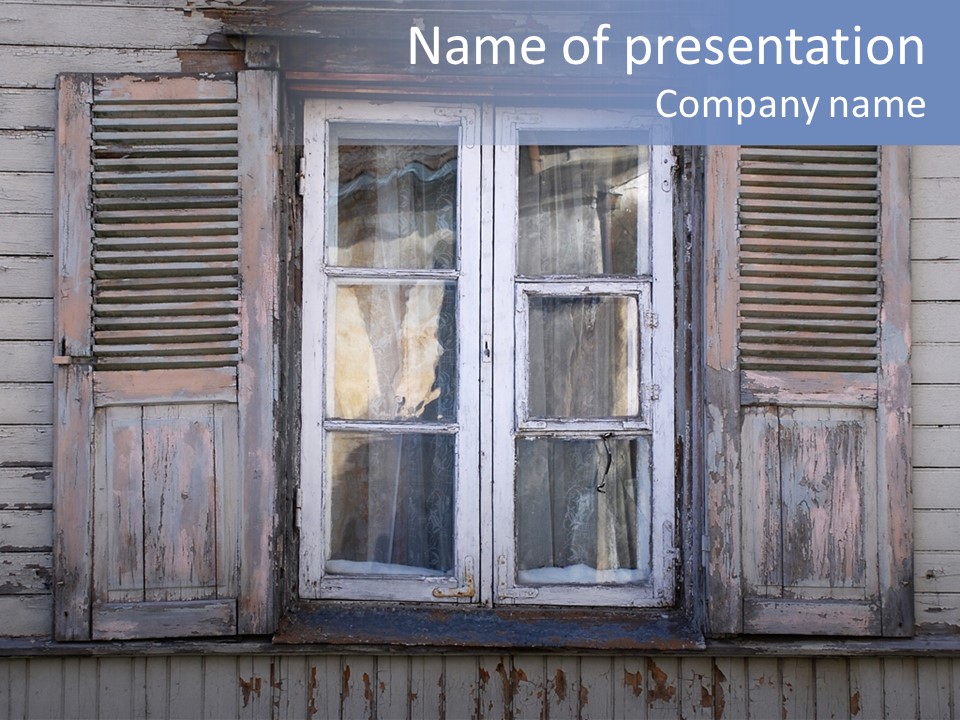 Retro Weathered Shut PowerPoint Template