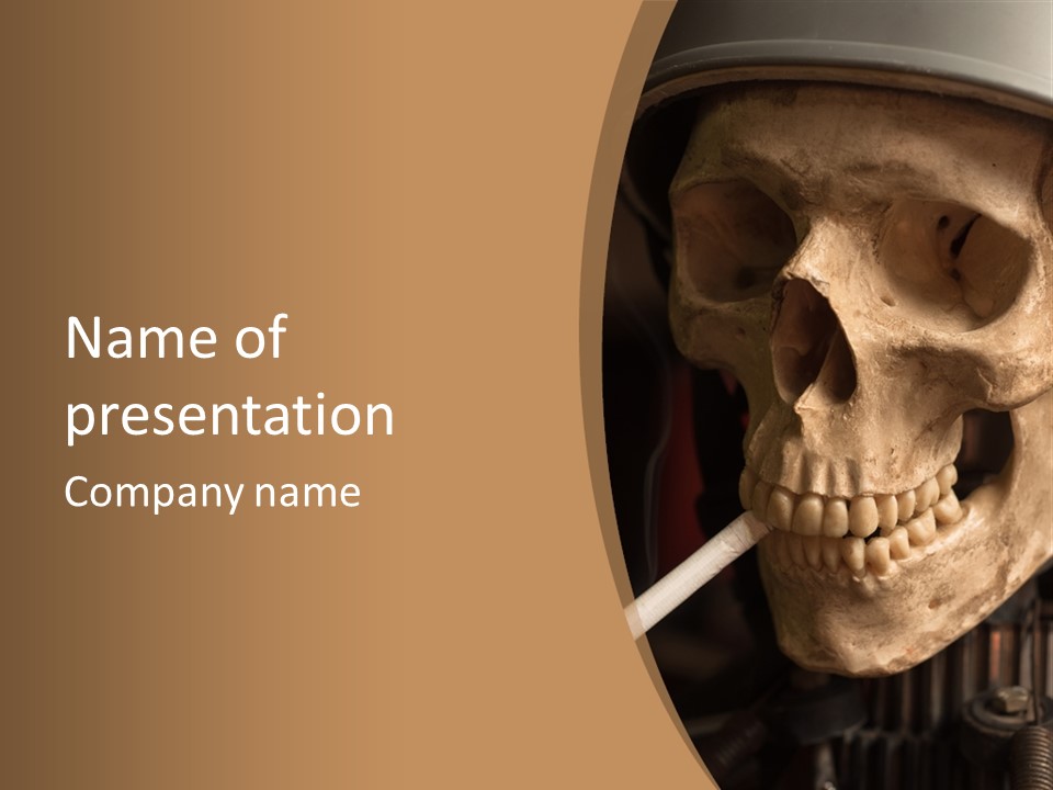 Addiction Photo Skeleton PowerPoint Template