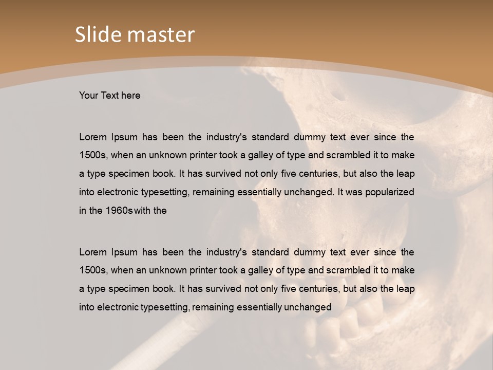 Addiction Photo Skeleton PowerPoint Template