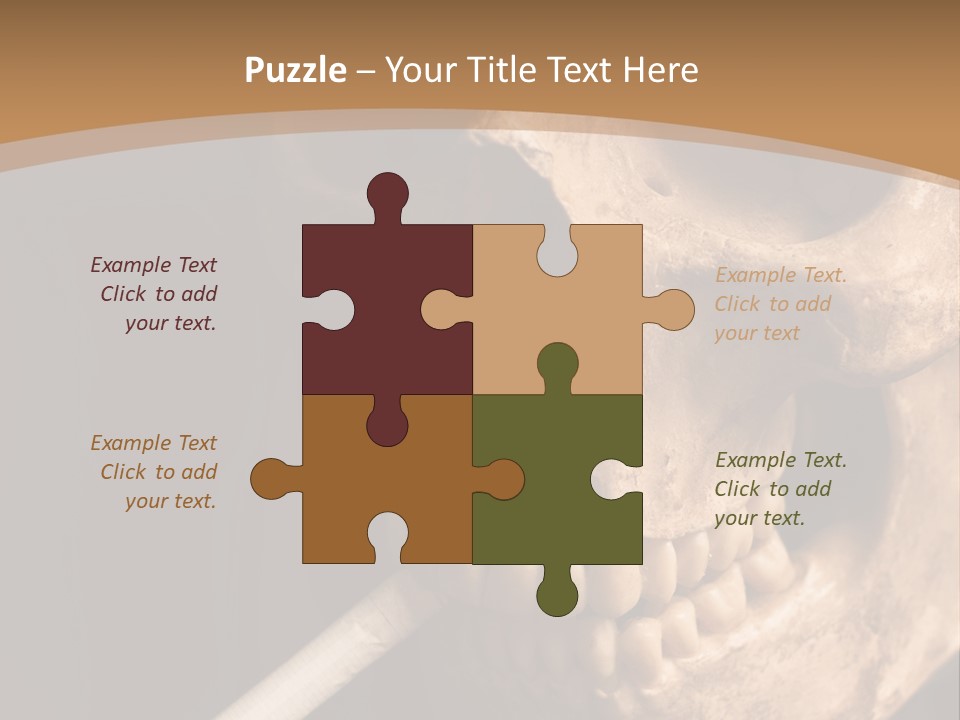 Addiction Photo Skeleton PowerPoint Template
