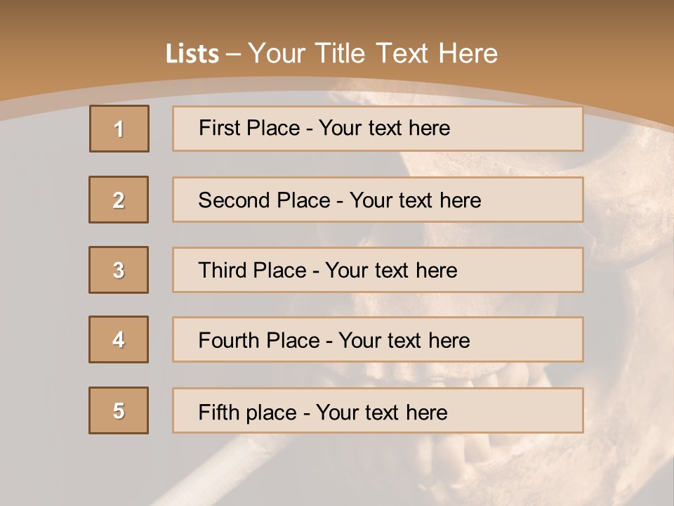 Addiction Photo Skeleton PowerPoint Template