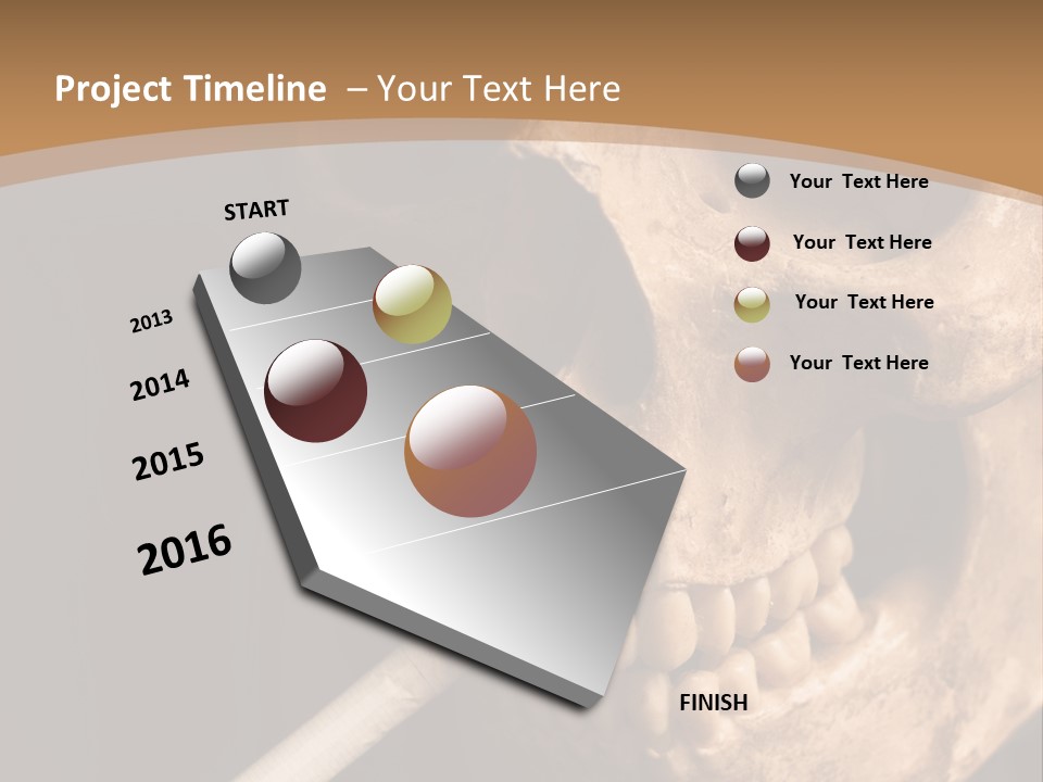 Addiction Photo Skeleton PowerPoint Template