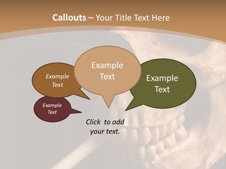 Addiction Photo Skeleton PowerPoint Template