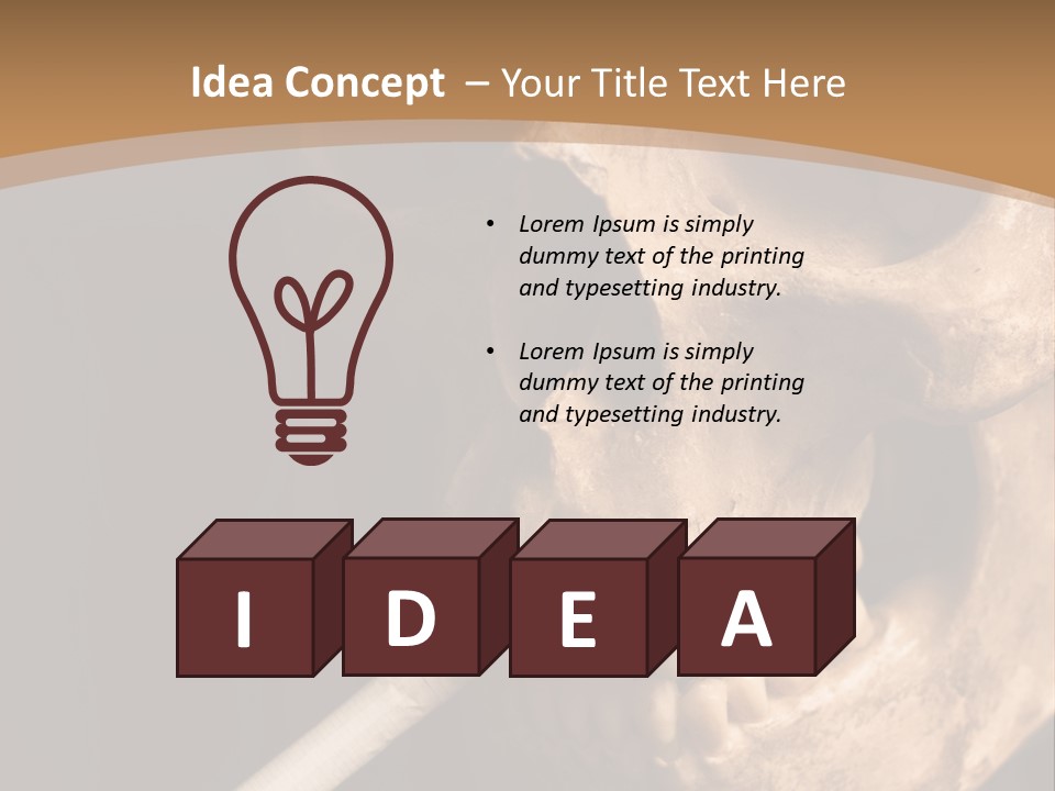 Addiction Photo Skeleton PowerPoint Template