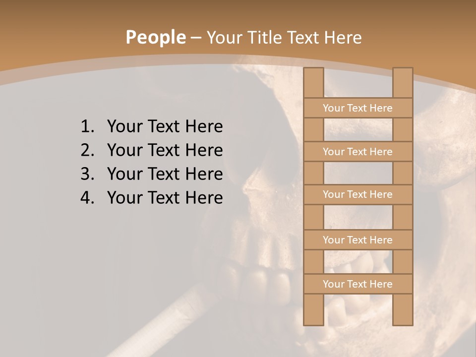 Addiction Photo Skeleton PowerPoint Template