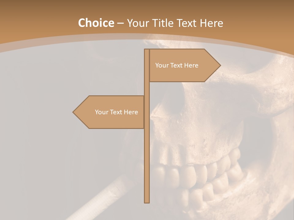 Addiction Photo Skeleton PowerPoint Template