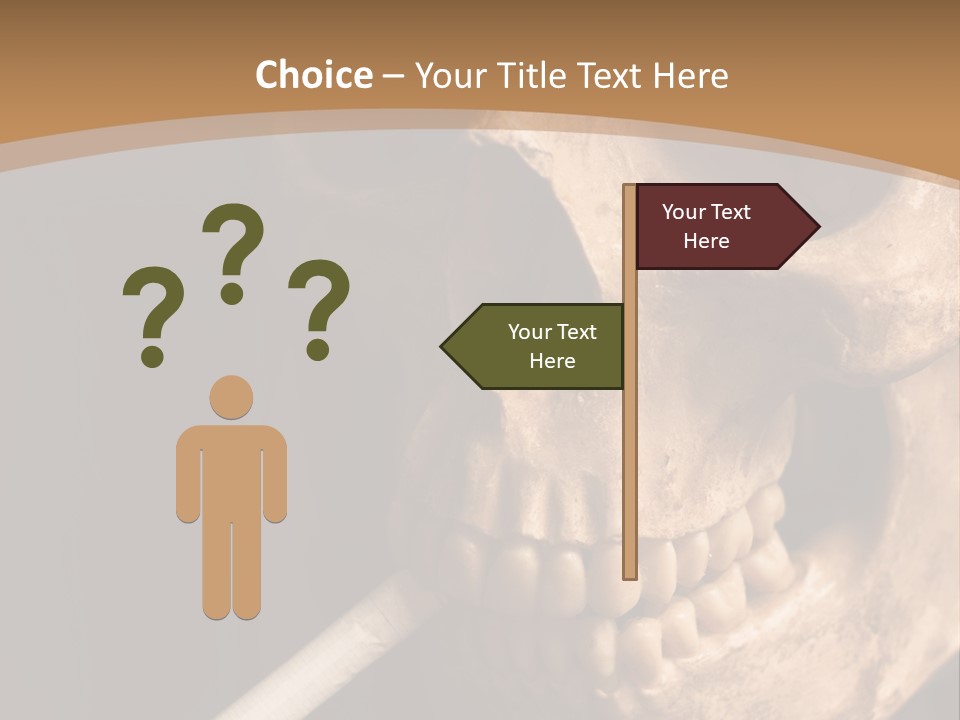 Addiction Photo Skeleton PowerPoint Template