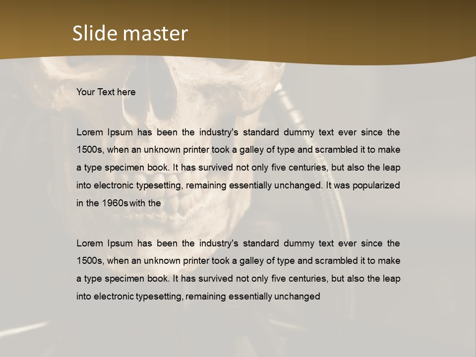 Man Machinery Closeup PowerPoint Template