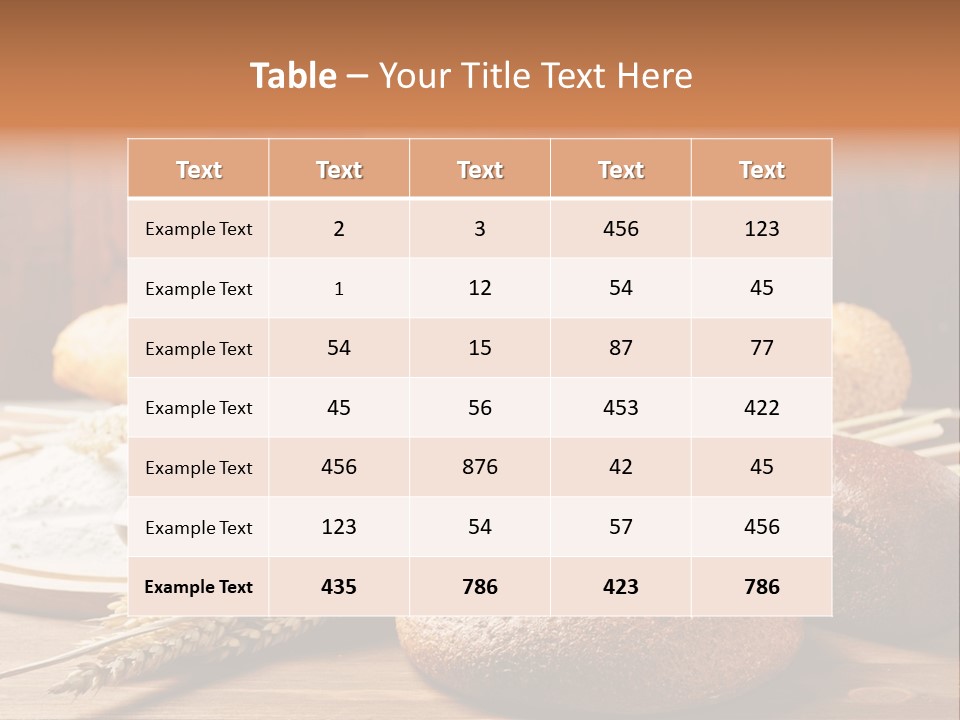 Crop Baking Bread PowerPoint Template