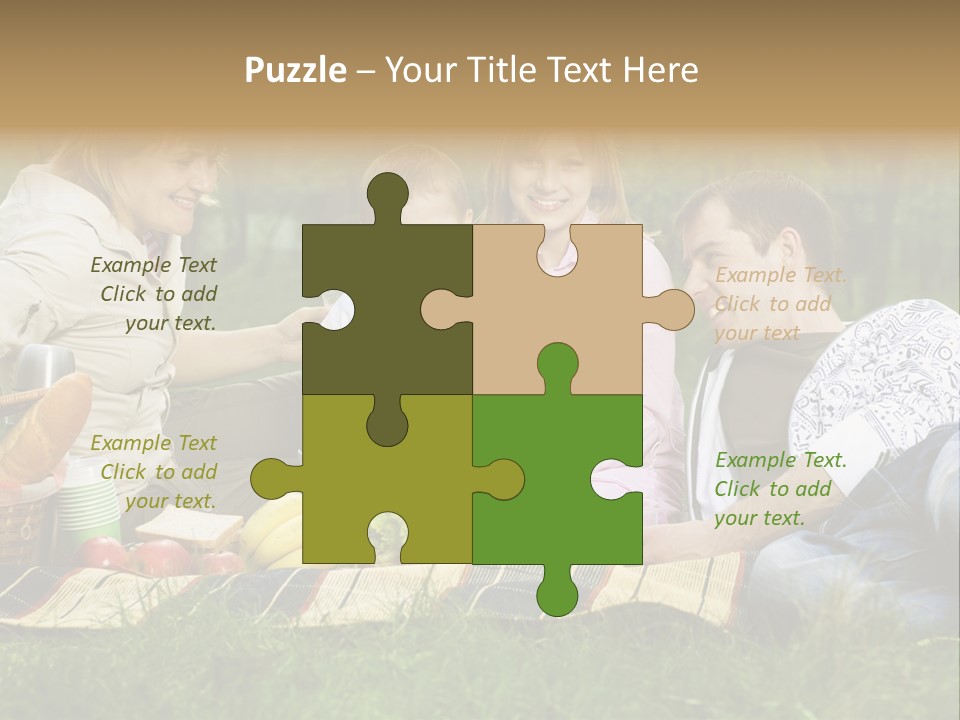 Parent Daughter Eat PowerPoint Template