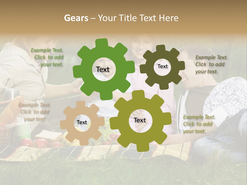 Parent Daughter Eat PowerPoint Template