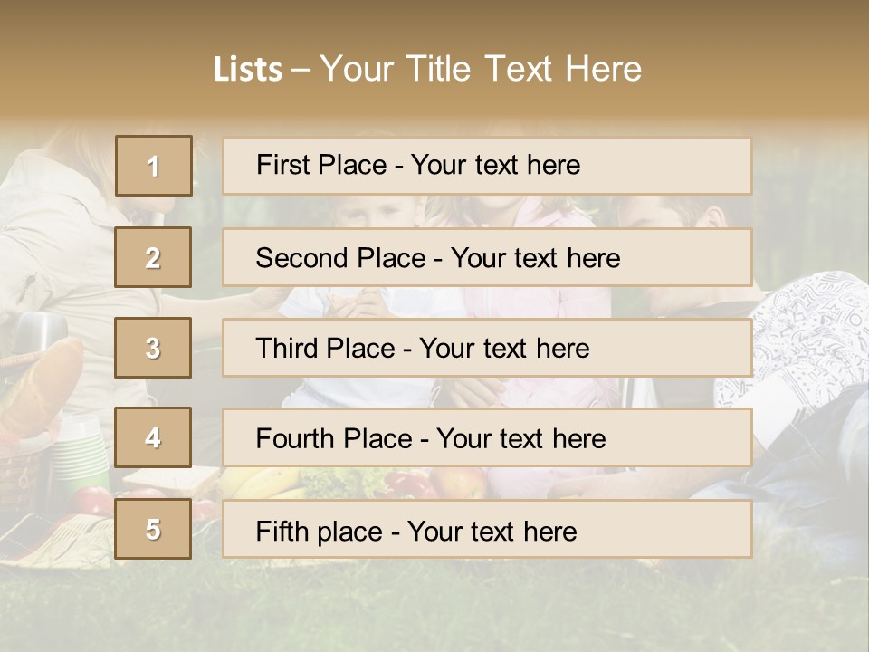 Parent Daughter Eat PowerPoint Template