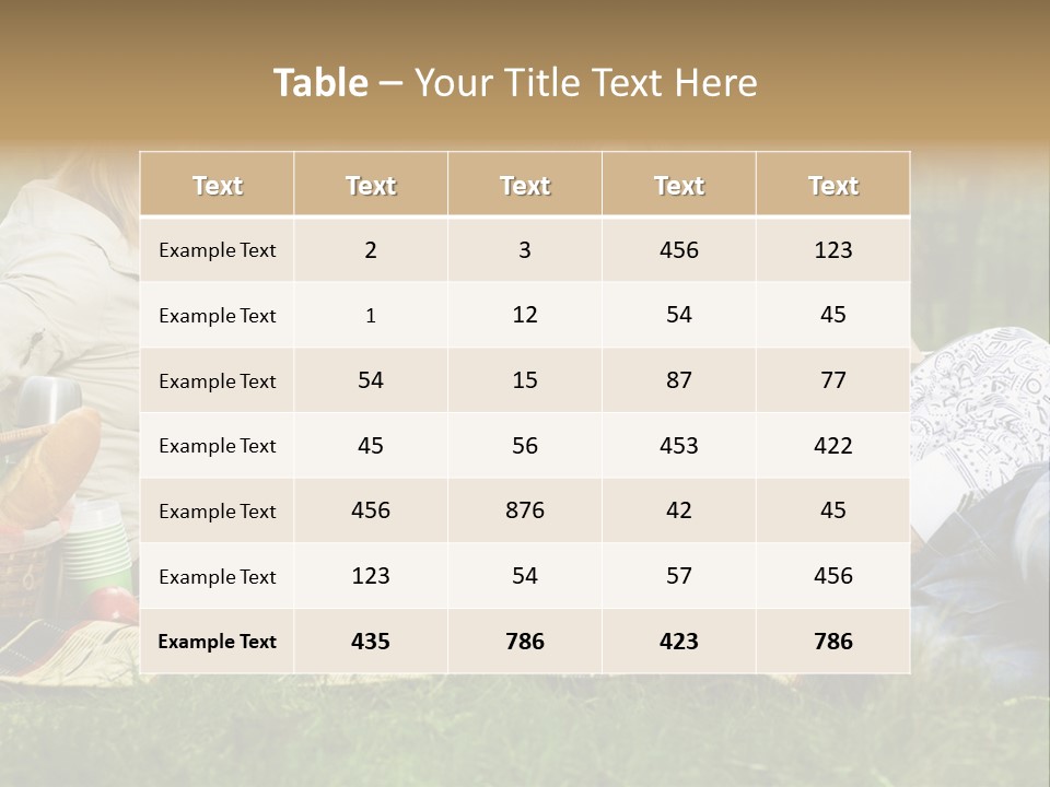 Parent Daughter Eat PowerPoint Template