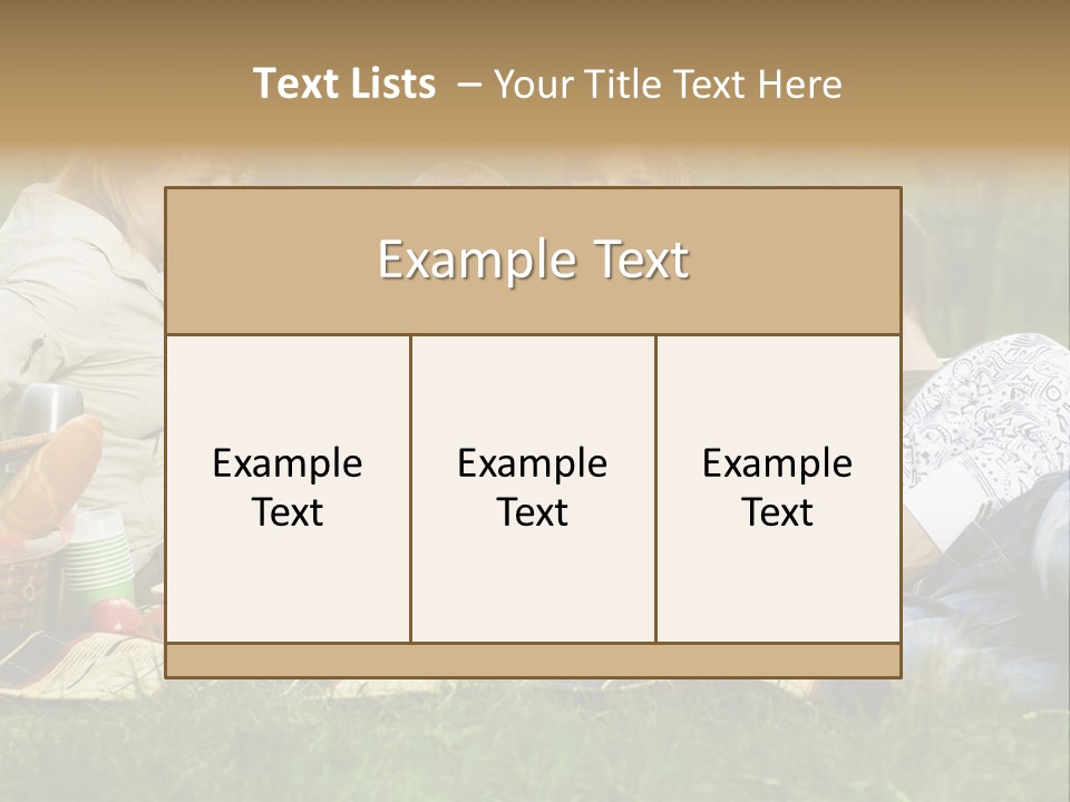 Parent Daughter Eat PowerPoint Template