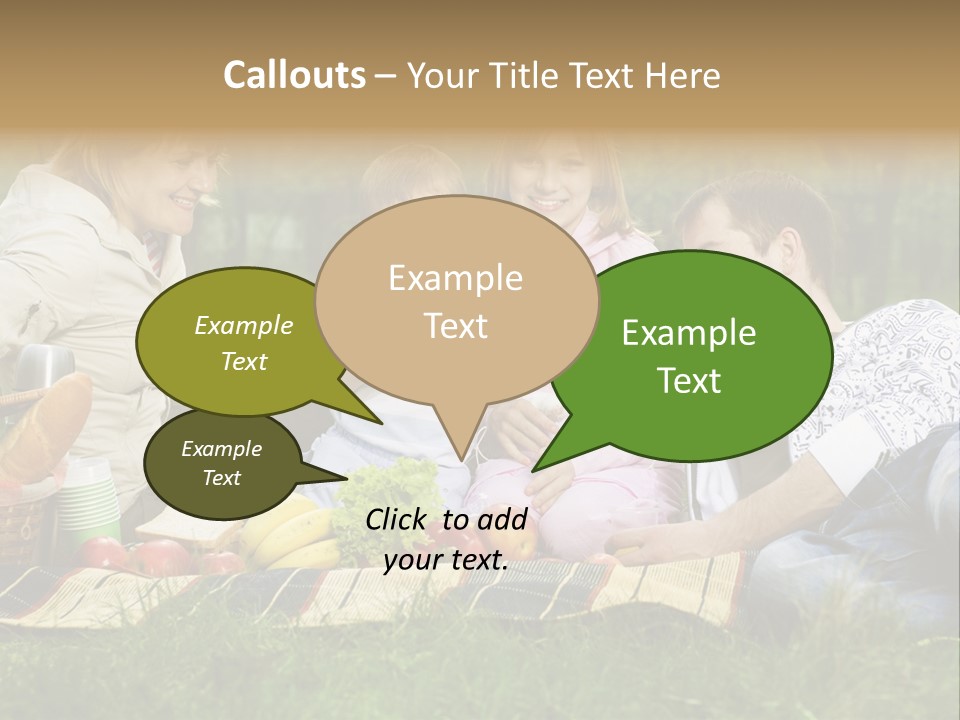 Parent Daughter Eat PowerPoint Template