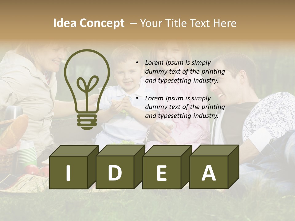 Parent Daughter Eat PowerPoint Template