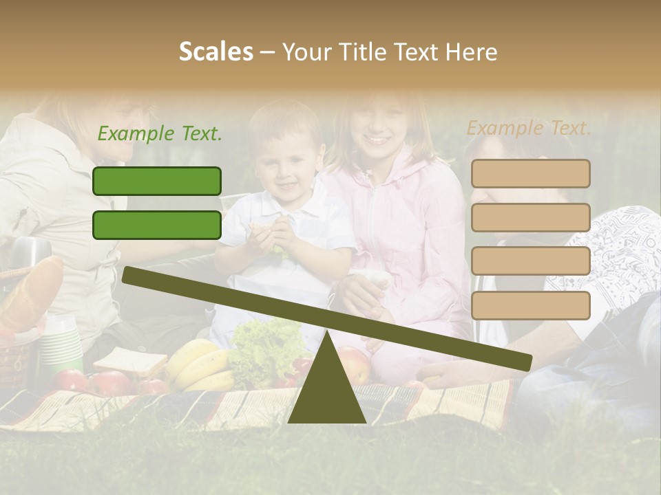 Parent Daughter Eat PowerPoint Template